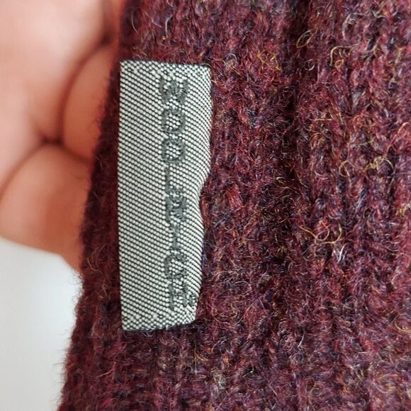 Woolrich Burgundy Embroidered Full Zip Sweater M - Picture 8 of 9